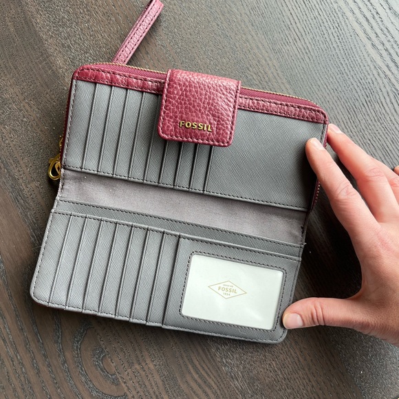NEW Fossil Madison Clutch - wine - Picture 2 of 5